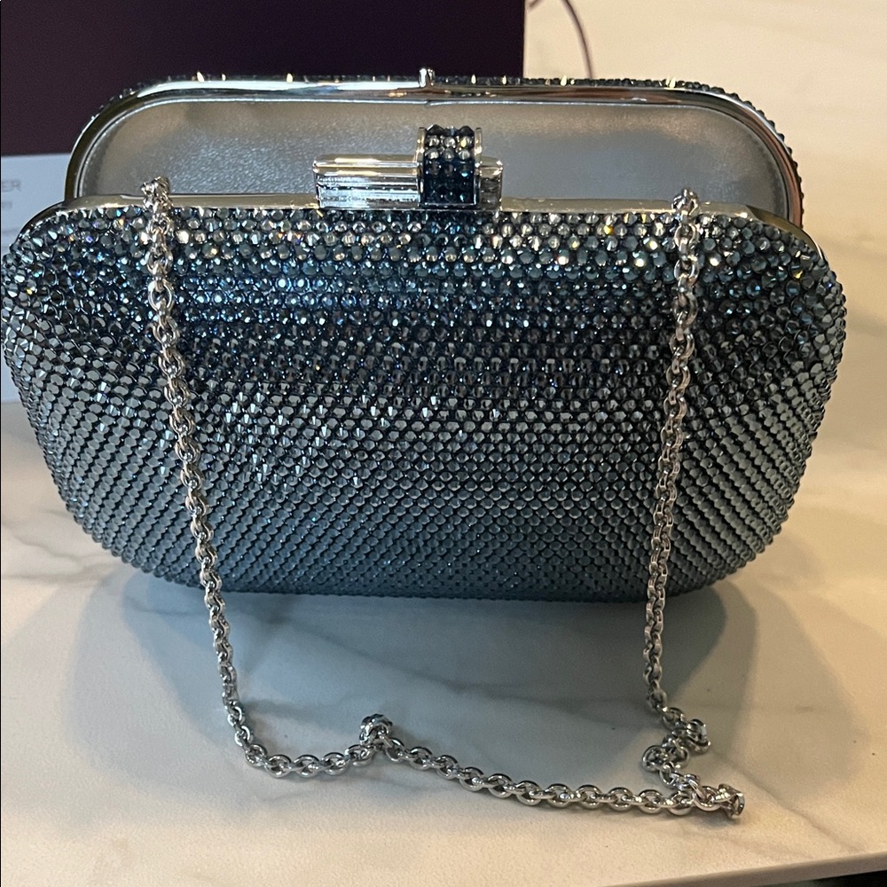 Judith Leiber Sparkling Blue Crystal Clutch - Picture 5 of 13